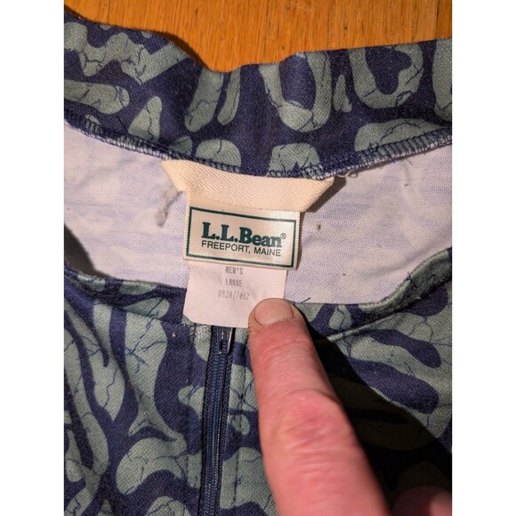 Vintage L.L. Bean Cycling Short Sleeve Jersey Mens L Coolmax All Over Print USA - Picture 5 of 9